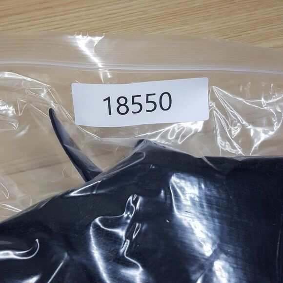 SCALA Trapper Hat Mens Large Black Faux Leather Faux Fur Ear Flaps Lined Winter - Picture 9 of 9